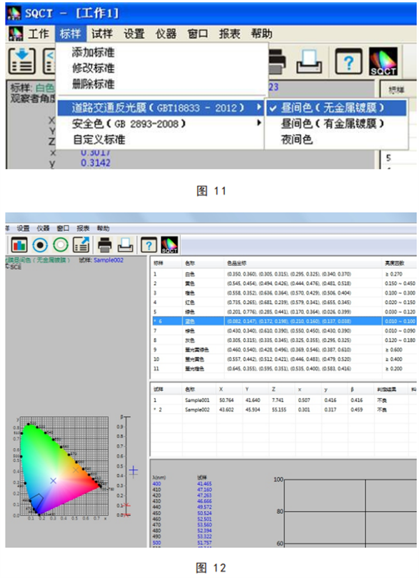 给路标专用色差仪的数据测试方法